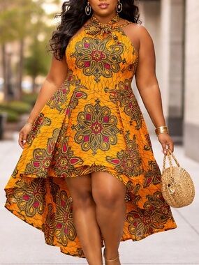 ✨ Ray Darten “Bunmi” Ankara High-Low Dress | Size 4X | NWT ✨